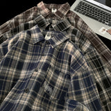 Pulse embroidered tartan checkered shirt (3 colors)