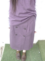 double button skirt