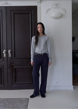 クラシック ロングスリーブ Tシャツ(Melange Gray)