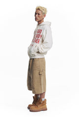 Double Knee Chino 8-Bermuda Pants - Beige