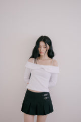 Plum Pleats Skirt (Black)