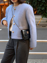 Normable wool winter tweed jacket