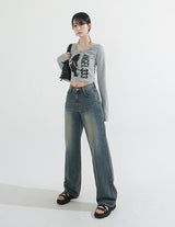 Choker Neck Cropped T-shirt
