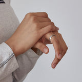 SVR-631 Silver 92.5 Minimal Two Ring Plain Women’s Silver Ring C23