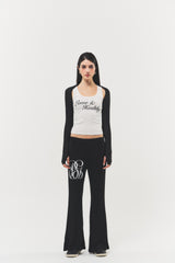 Love & Healthy Logo Sleeveless Top White