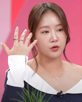 [SoYou Worn] フォレストグリーンエナメルカラビナストーンセッティング925シルバー+ 14kゴールドメッキ調節可能なサイズリングR031-01G-G