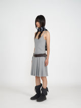 PLEATS MIDI ONE-PIECE (GREY)
