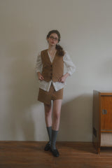 Early corduroy vest_camel