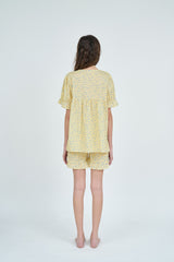 Rivona Short-sleeve Two-piece Yellow[24181WTSSN]