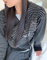 Ellie Heart Stripe Hoodie