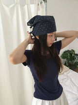 Kosel U-neck Side Shirring Short Sleeve Tee