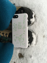 snow hard glossy phone case