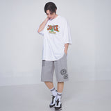 【UNISEX】ひまわり柄バミューダスウェットショーツ