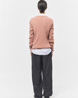 Bluesf merino wool henry neck knitwear - Peach