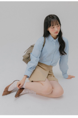  BASIC MELLOW EMBROIDERY SHIRT (LIGHT BLUE)