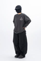 トライアングルピグメント長袖Tシャツ