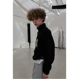 HUKE Logo Black Half zip-up MTM