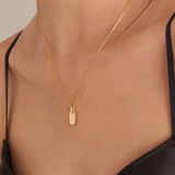 Glam Military Name Tag 925 Silver Necklace N037-02G