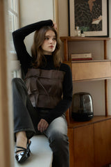 IRIS TOP / BROWN