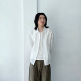 Japanese Clean Fit Refreshing Textured Solid Light Shirt