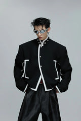 Colorblock Padded Cropped Jacket