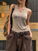 Shell Bohemian Rivet Halterneck