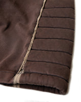 FRINGE MOTOR WASHED BROWN PANTS