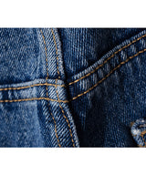 LB Denim Wide Bermuda Shorts (Deep Blue)