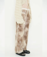 FAKE FUR STRAIGHT PANTS