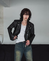 Siren biker leather jacket