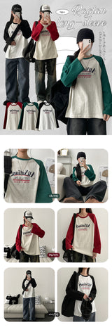 ネーションラグランロングスリーブTシャツ