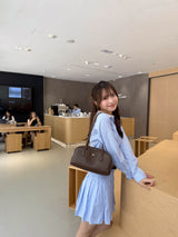 ストライププリーツミニスカパン