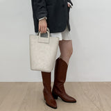 single bucket bag-grey