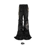 "FLAWLESS" LEOPARD LEATHER PYTHON SKINNY FLARED