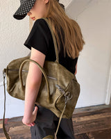 [ORIGINAL] Circle Row Leather Boston Bag