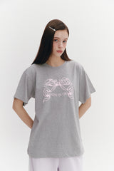 Ribbon Boxy T Gray
