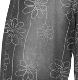 Luton Drawing Flower Denim Pants