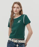 グラフィックリンガーTシャツ [GREEN]