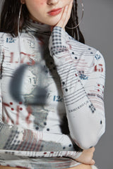 MAP PRINTING T-SHIRT