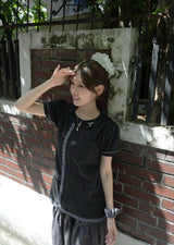 Lean Bow Blouse (black)