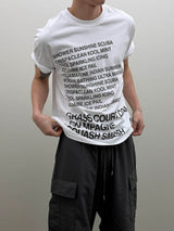サマーレタリングハーフTシャツ(3color)