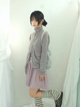 soft-touch raglan knit jacket