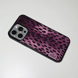 Wild Luxe Leopard Phone Case Berry (BK_MagSafe Glass)
