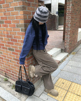 [ORIGINAL]ロイ ソフト リブド ピンタック スウェットパンツ