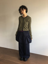 Wavy flare skirt pants (3color)