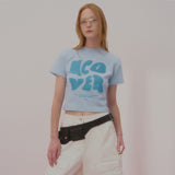 POINTAGE LOGO CROP TSHIRT-SKY BLUE