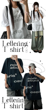 Dure lettering short-sleeved T-shirt