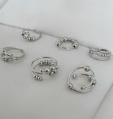Silver balls 6ring set