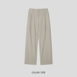 LMN リネンワンタックベンダブルワイドパンツ (5 colors)