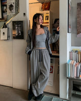 Wearing ストライプ ツーウェイフードジップアップ